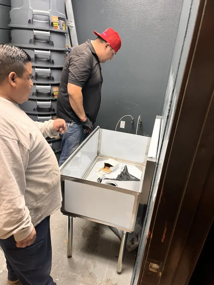 Commercial plumbing and sink installation in Wheaton